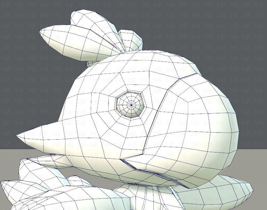 Chocobo Bird Low-poly 3D model_26