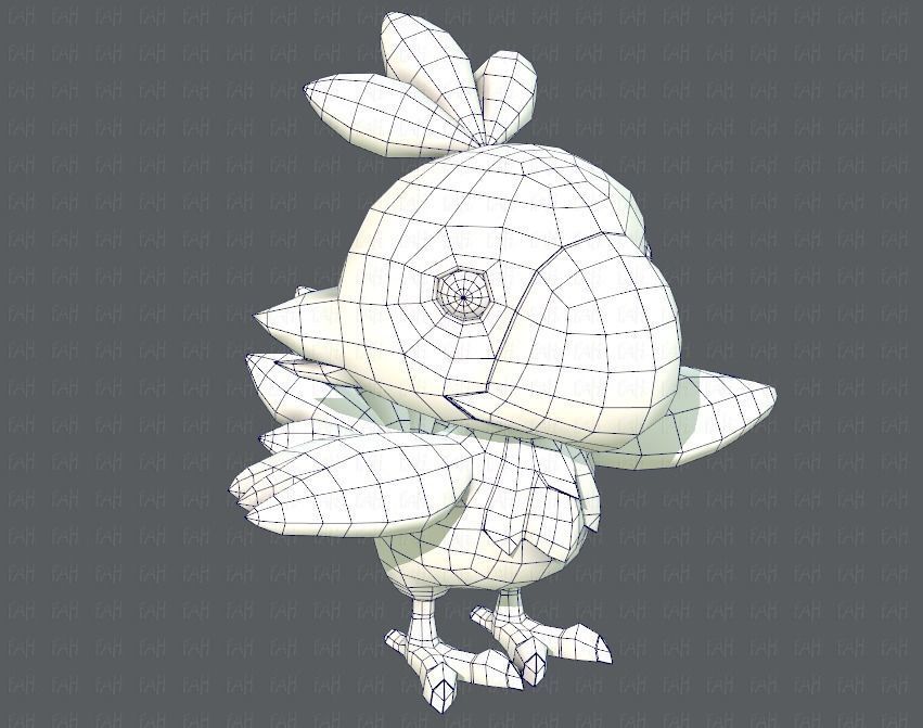 Chocobo Bird Low-poly 3D model_38