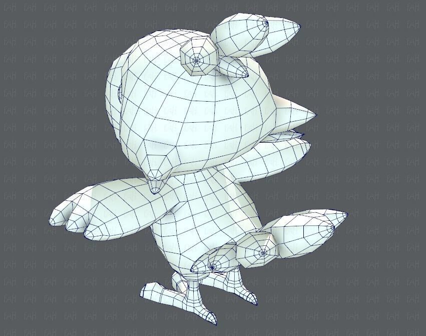 Chocobo Bird Low-poly 3D model_40
