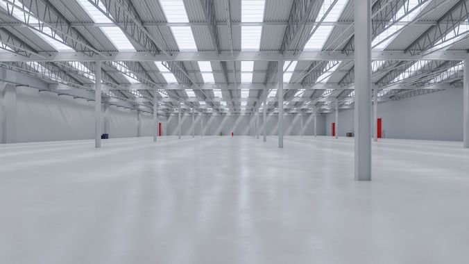 Warehouse Interior 8b Low-poly 3D model