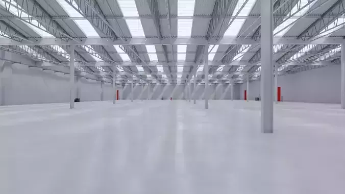 Warehouse Interior 8b Low-poly 3D model