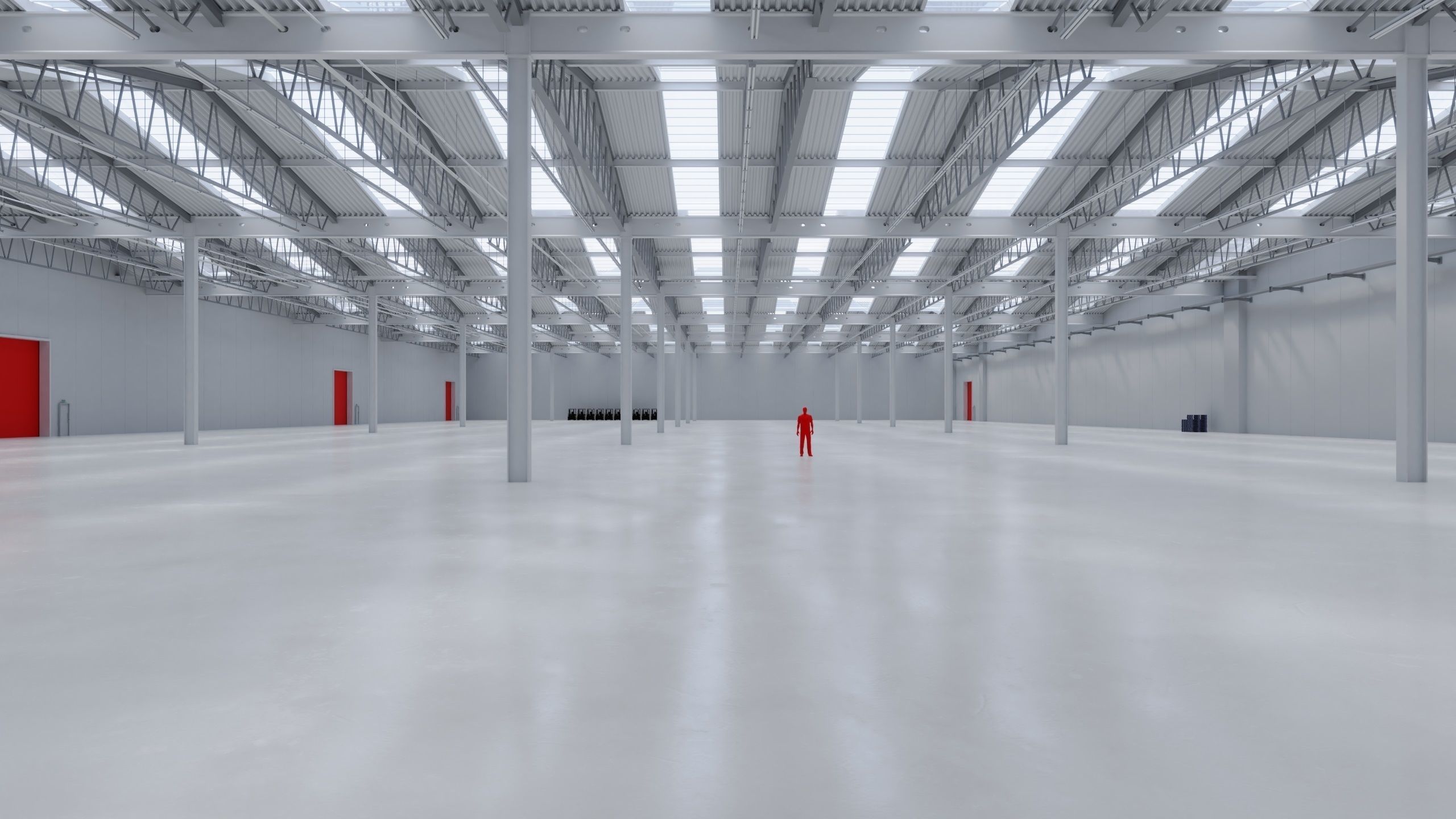 Warehouse Interior 8b Low-poly 3D model_4