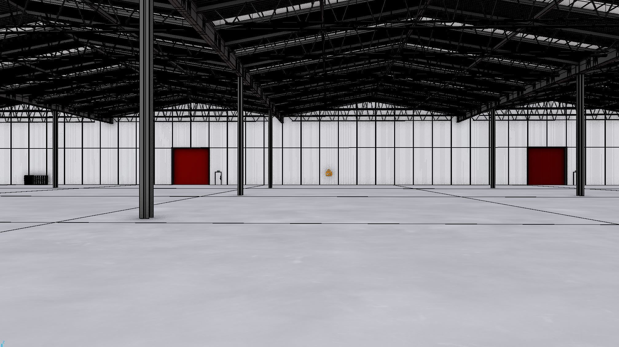 Warehouse Interior 8b Low-poly 3D model_8