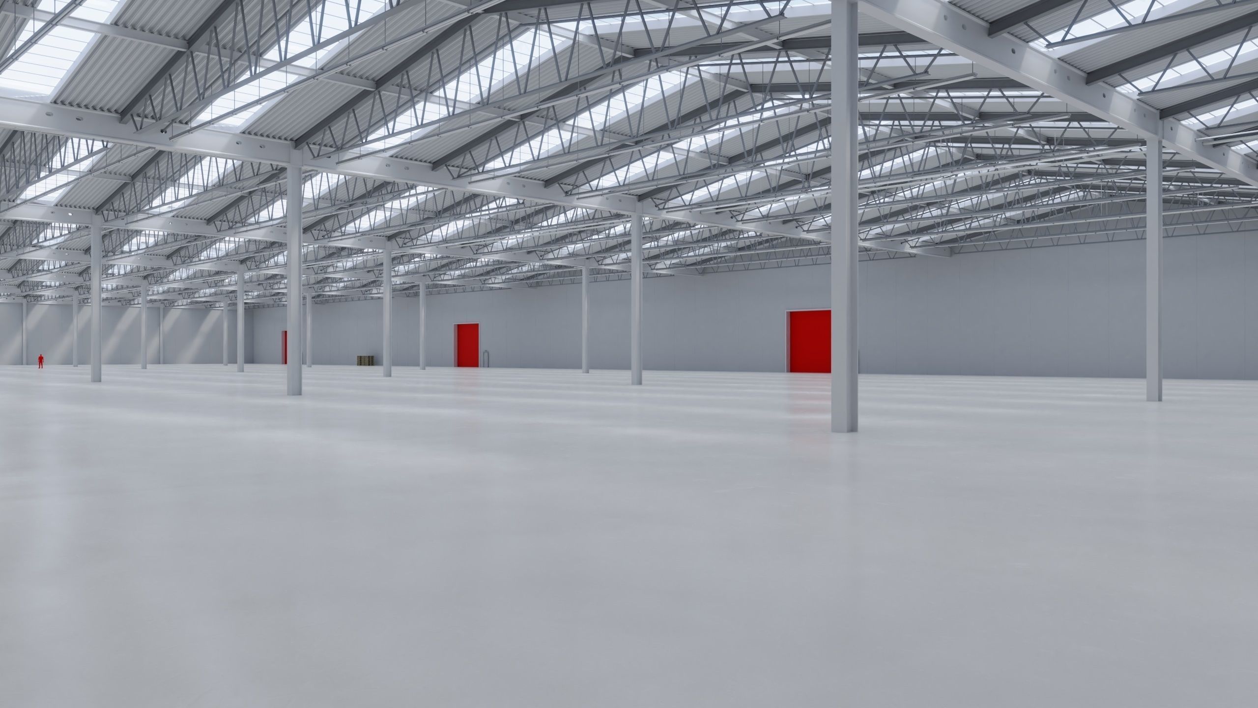Warehouse Interior 8b Low-poly 3D model_3