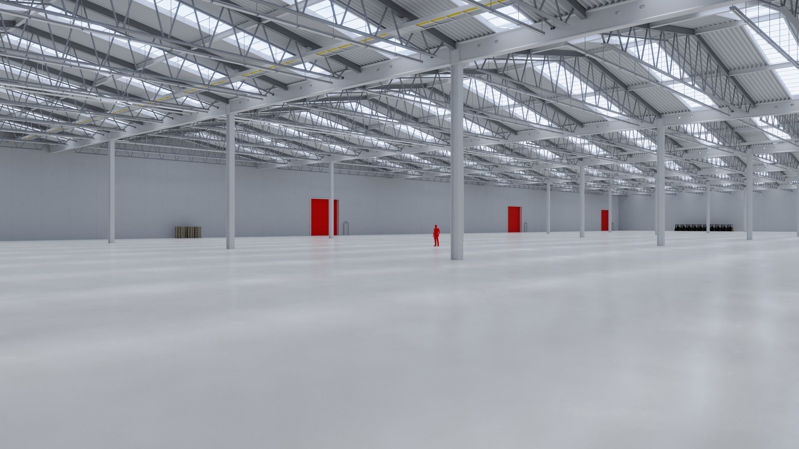 Warehouse Interior 8b Low-poly 3D model_1