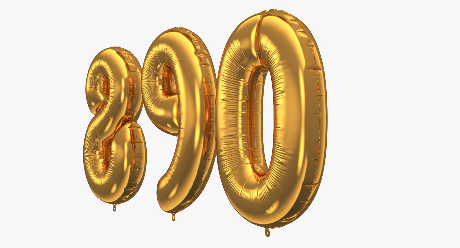 Number balloons 3D model_9