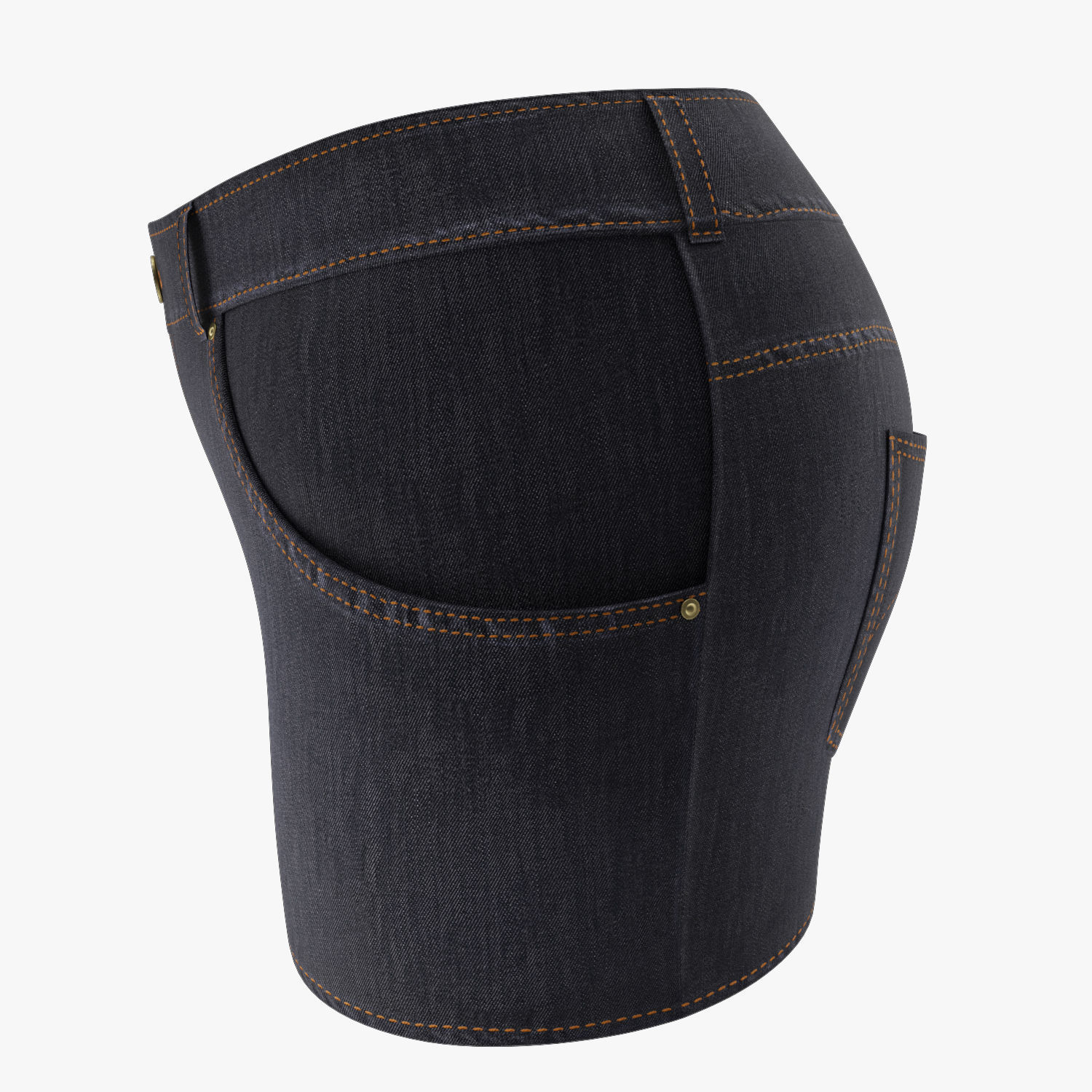 Jeans Shorts 3D model_5