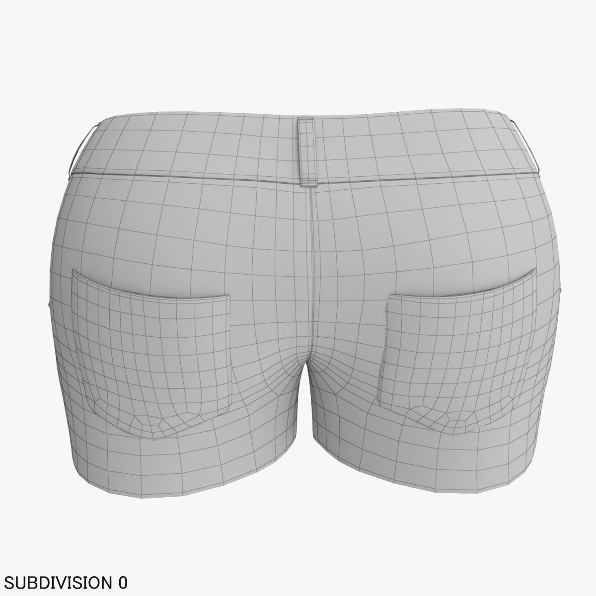 Jeans Shorts 3D model_13