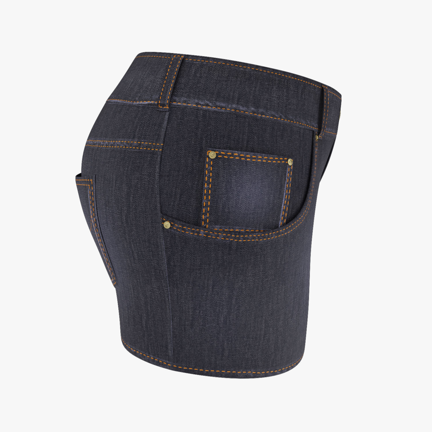 Jeans Shorts 3D model_3