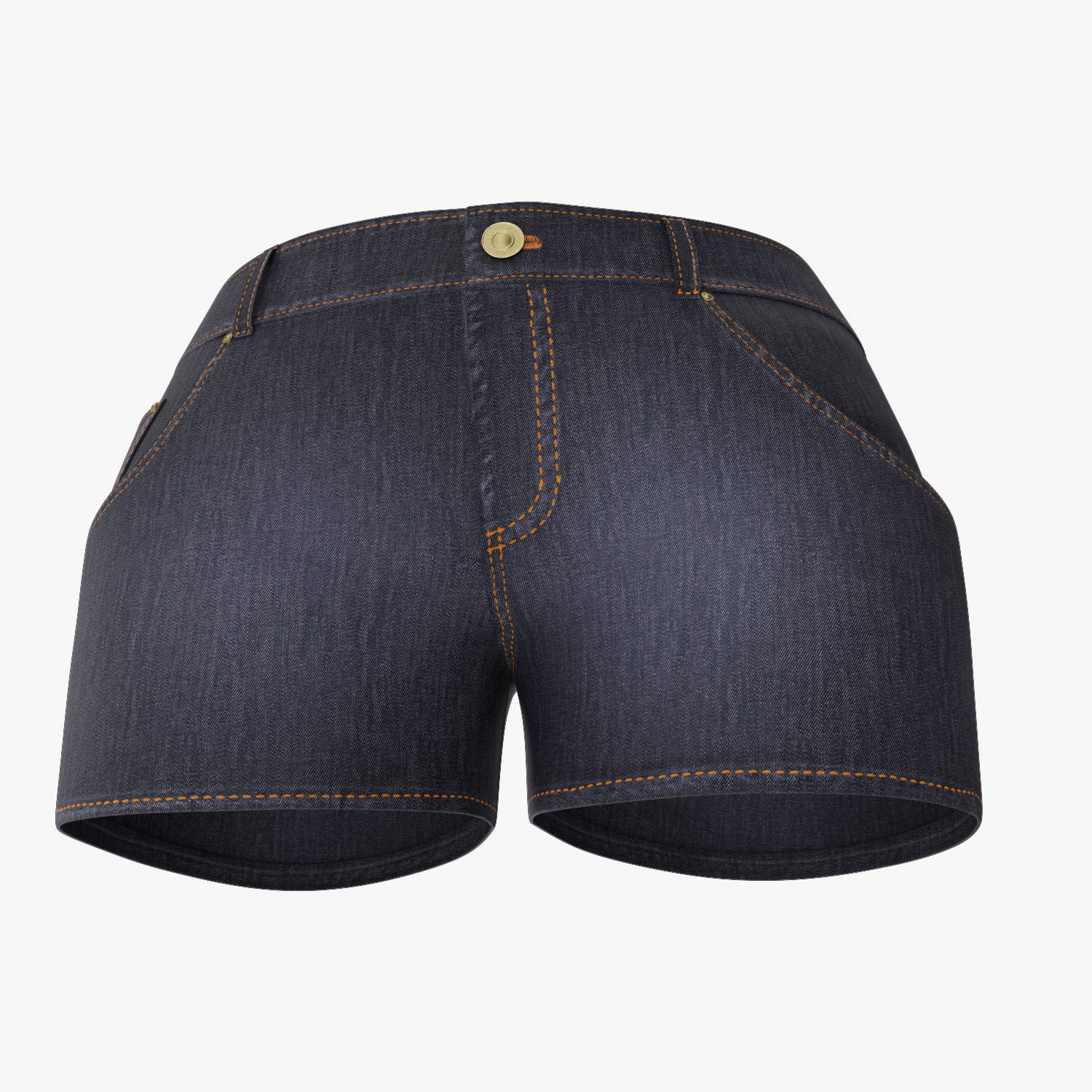 Jeans Shorts 3D model_8