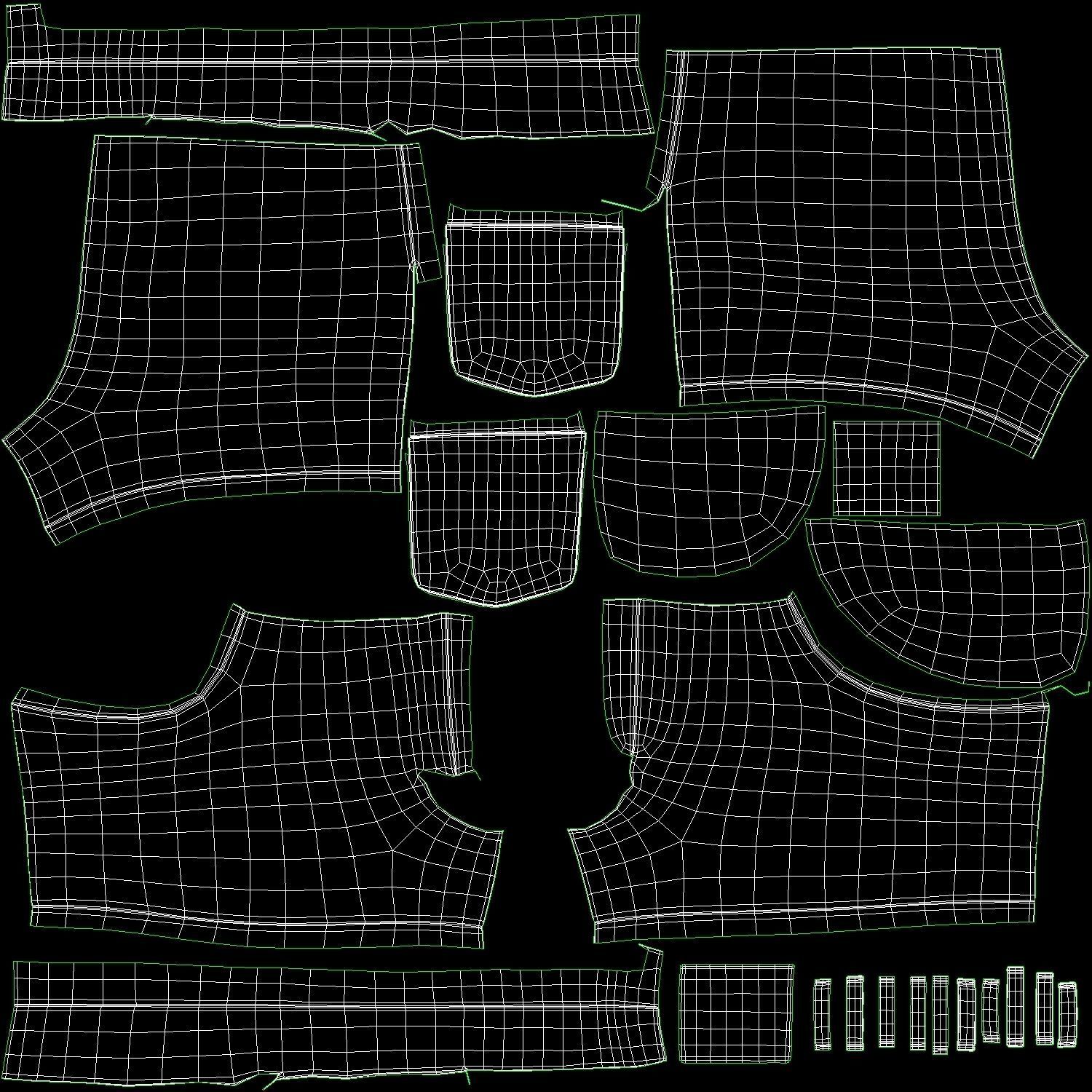 Jeans Shorts 3D model_17