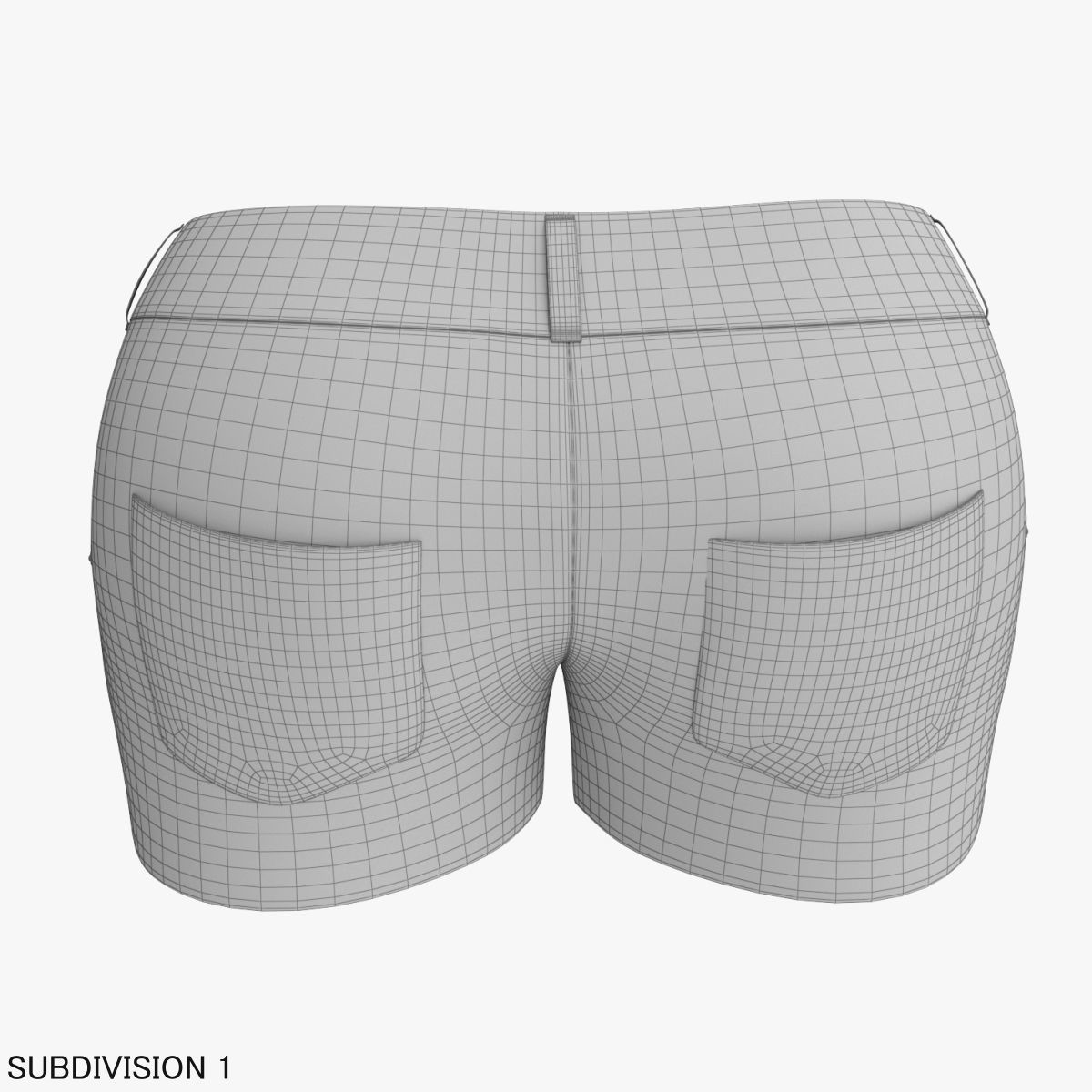 Jeans Shorts 3D model_16