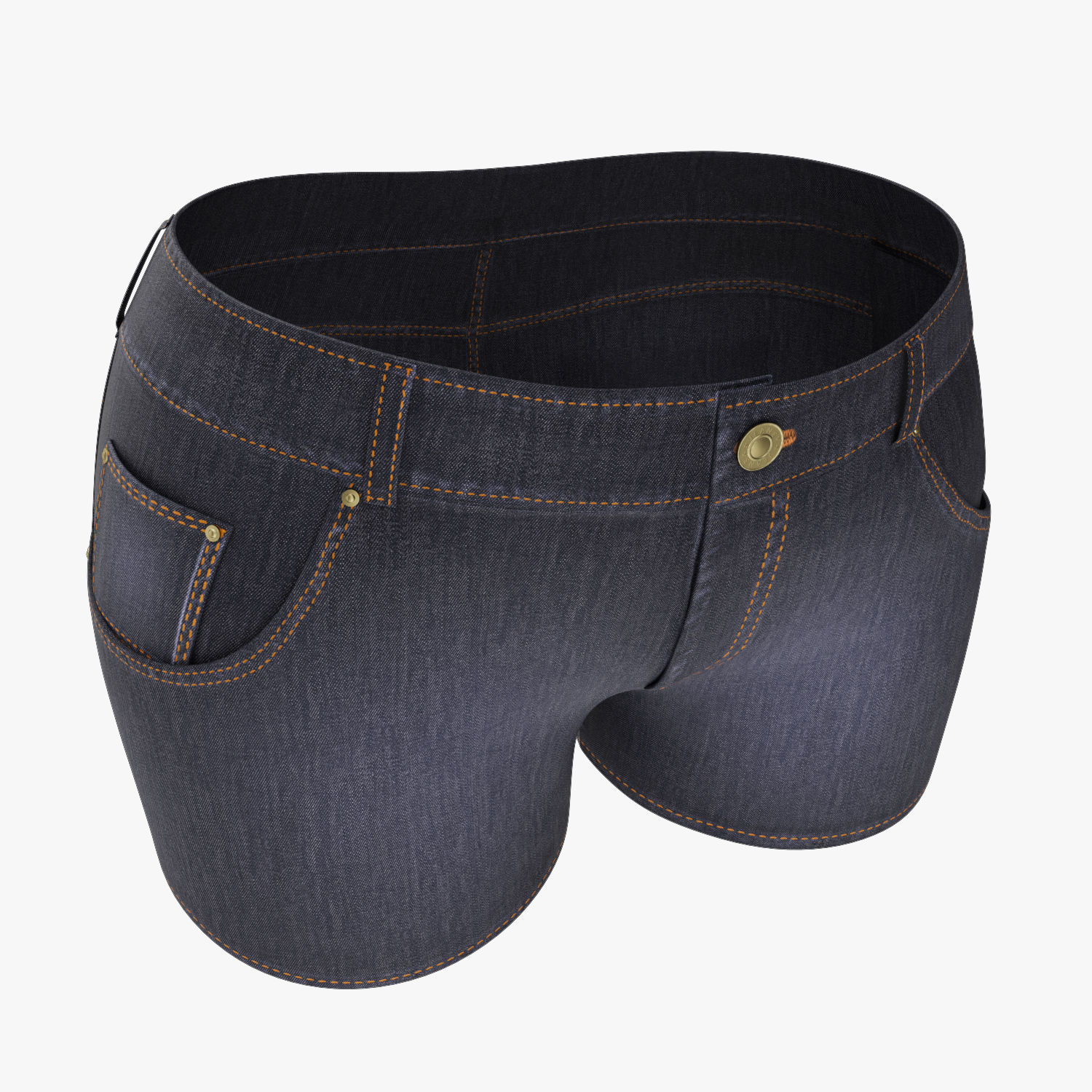 Jeans Shorts 3D model_10