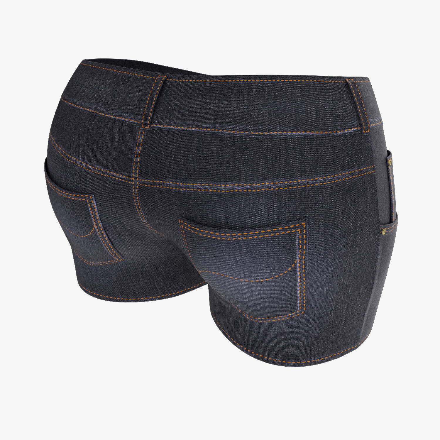 Jeans Shorts 3D model_2