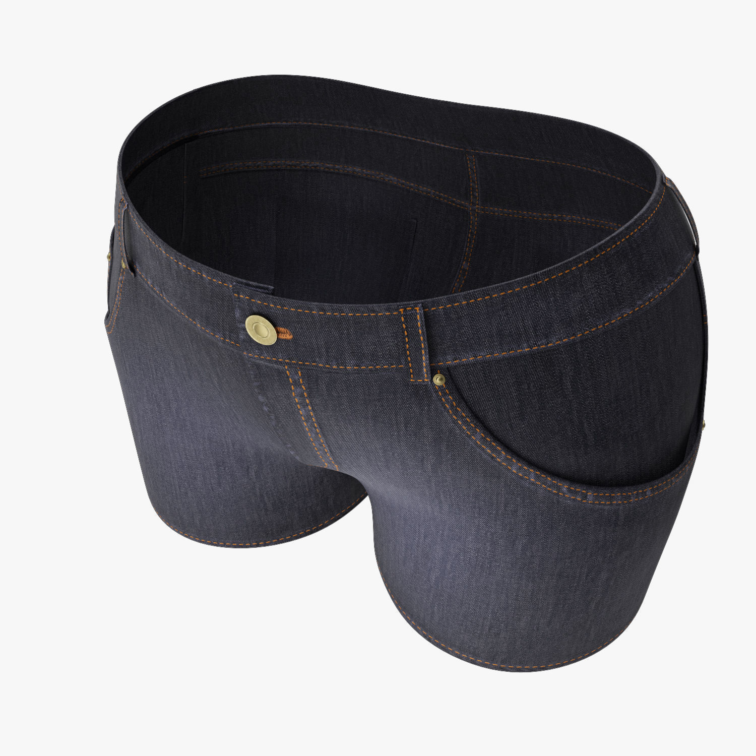 Jeans Shorts 3D model_9