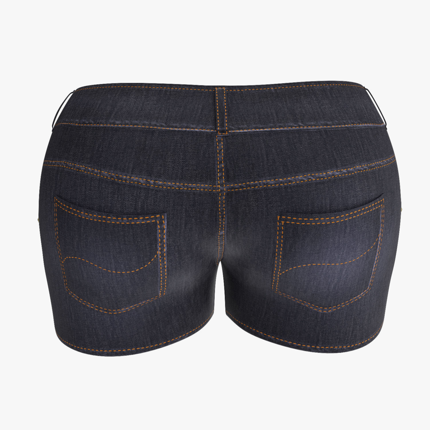 Jeans Shorts 3D model_6