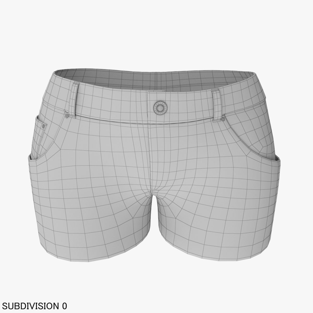 Jeans Shorts 3D model_11