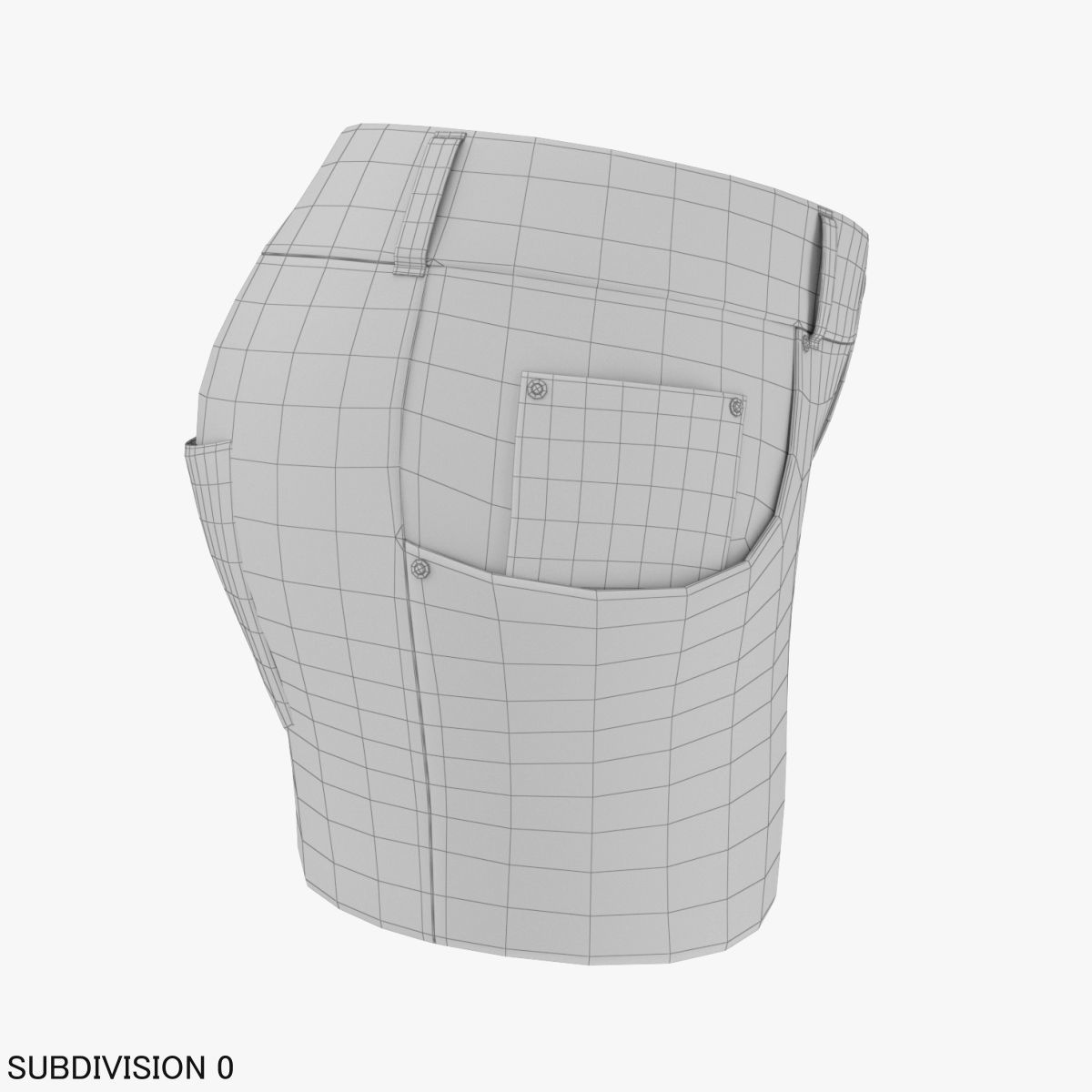 Jeans Shorts 3D model_12