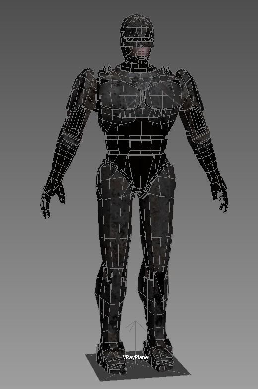 Robocop Low-poly 3D model_4