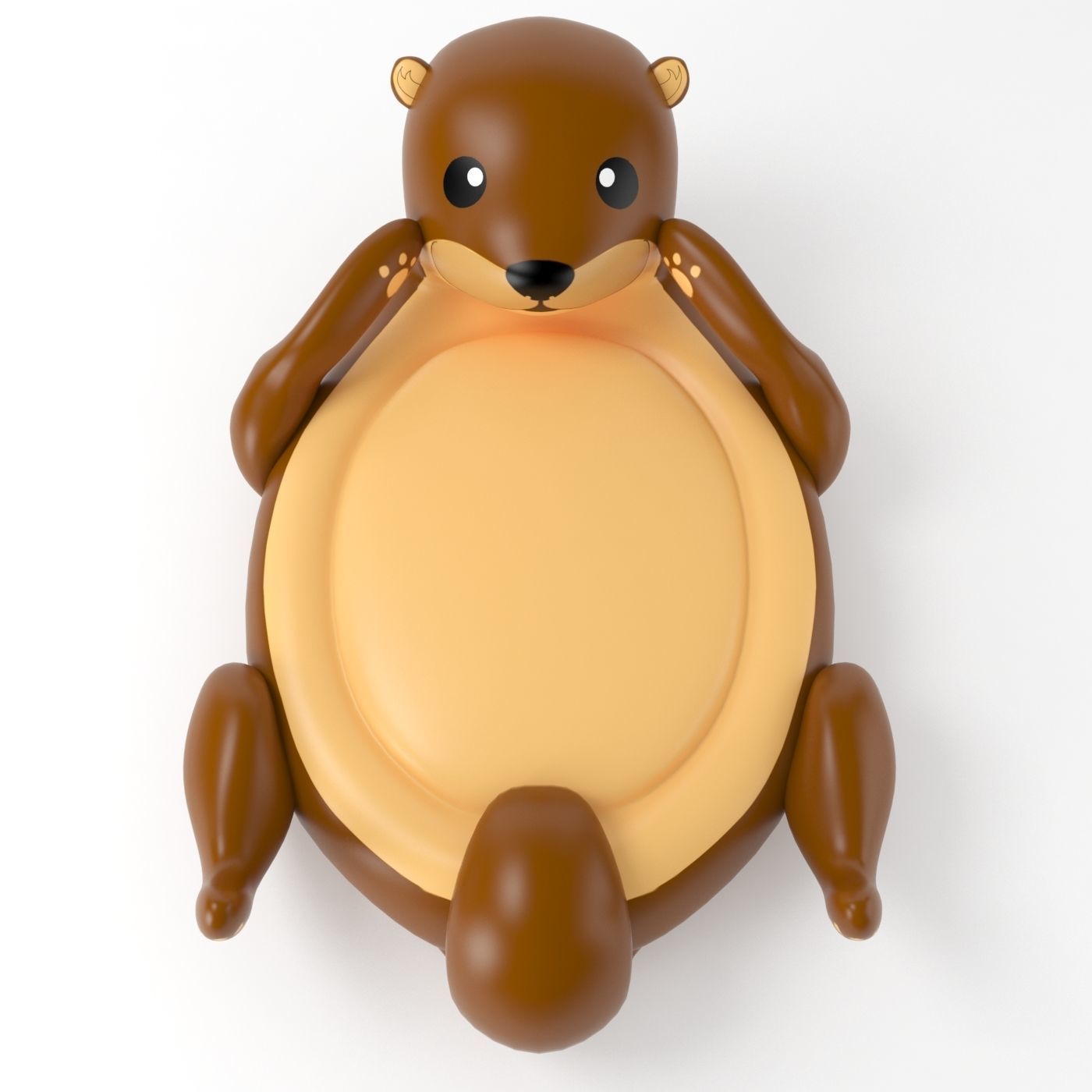 Inflatable Otter 3D model_4