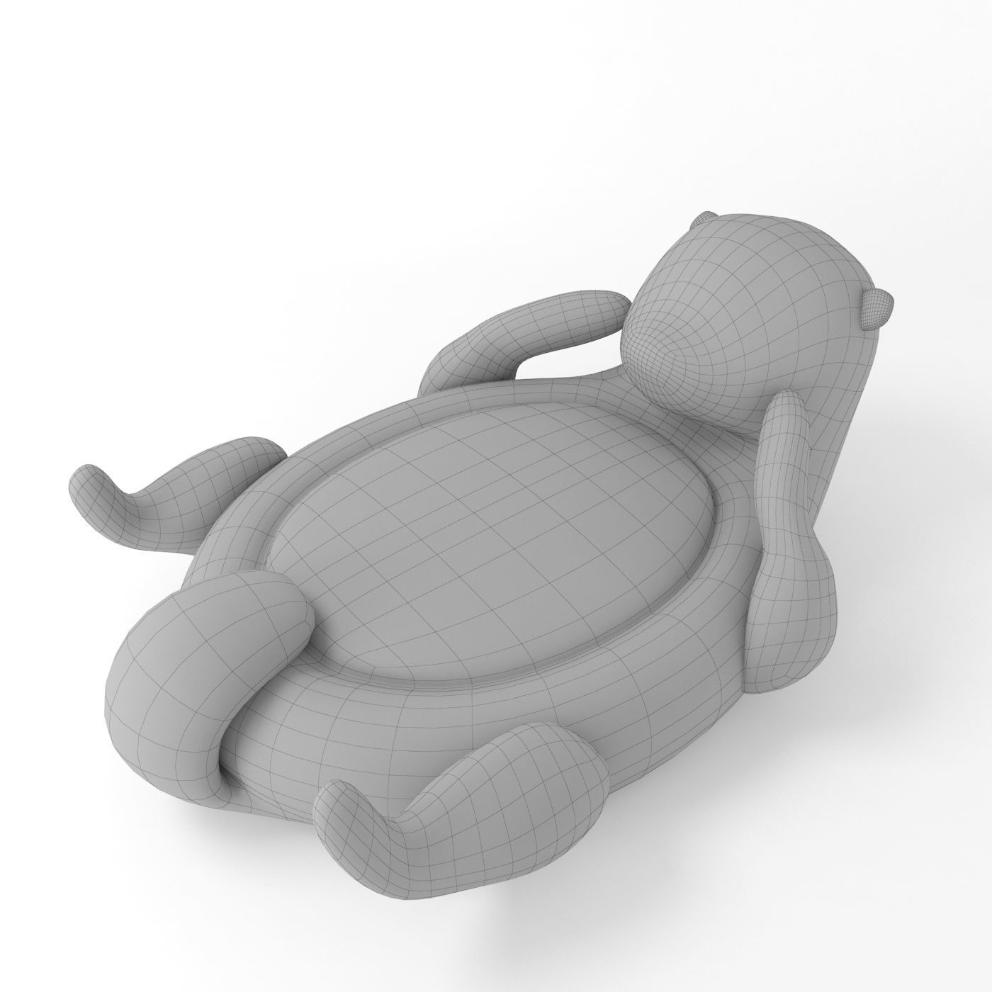 Inflatable Otter 3D model_3