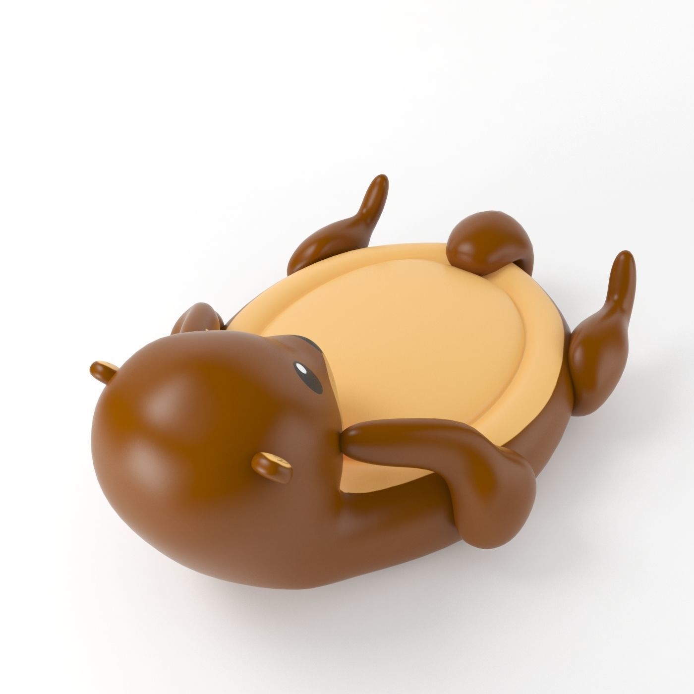 Inflatable Otter 3D model_2