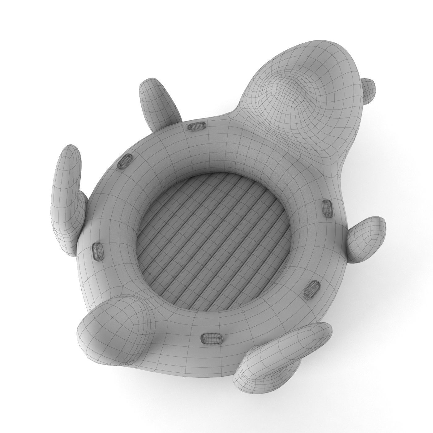 Inflatable Otter 01 3D model_4