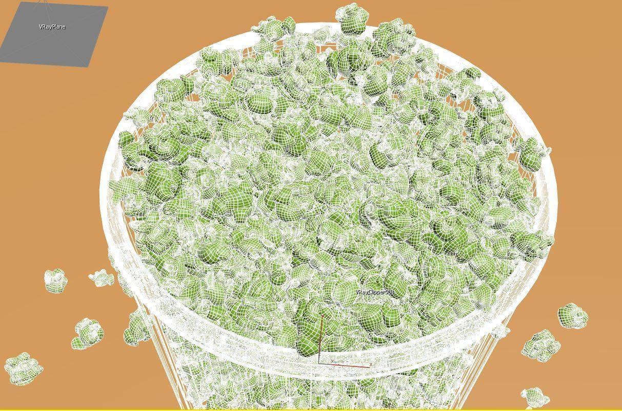 Popcorn time Low-poly 3D model_4