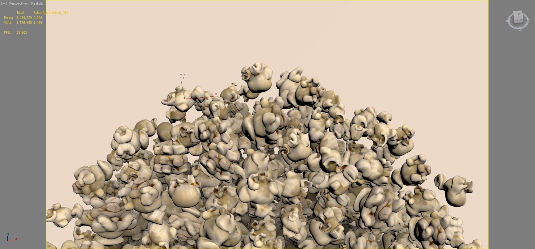 Popcorn time Low-poly 3D model_8