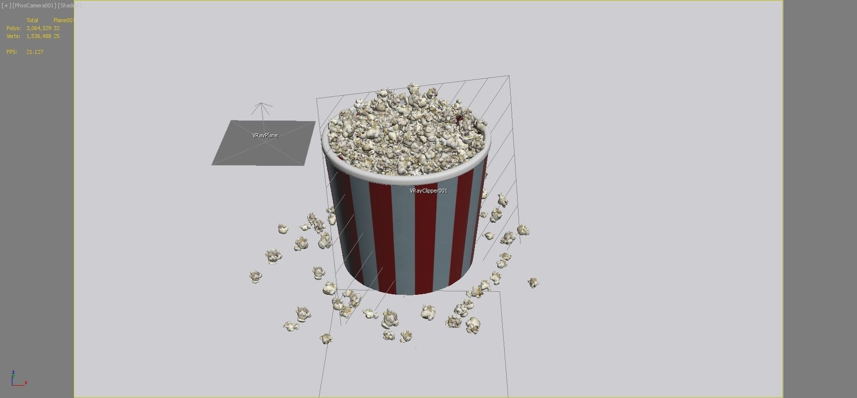 Popcorn time Low-poly 3D model_5