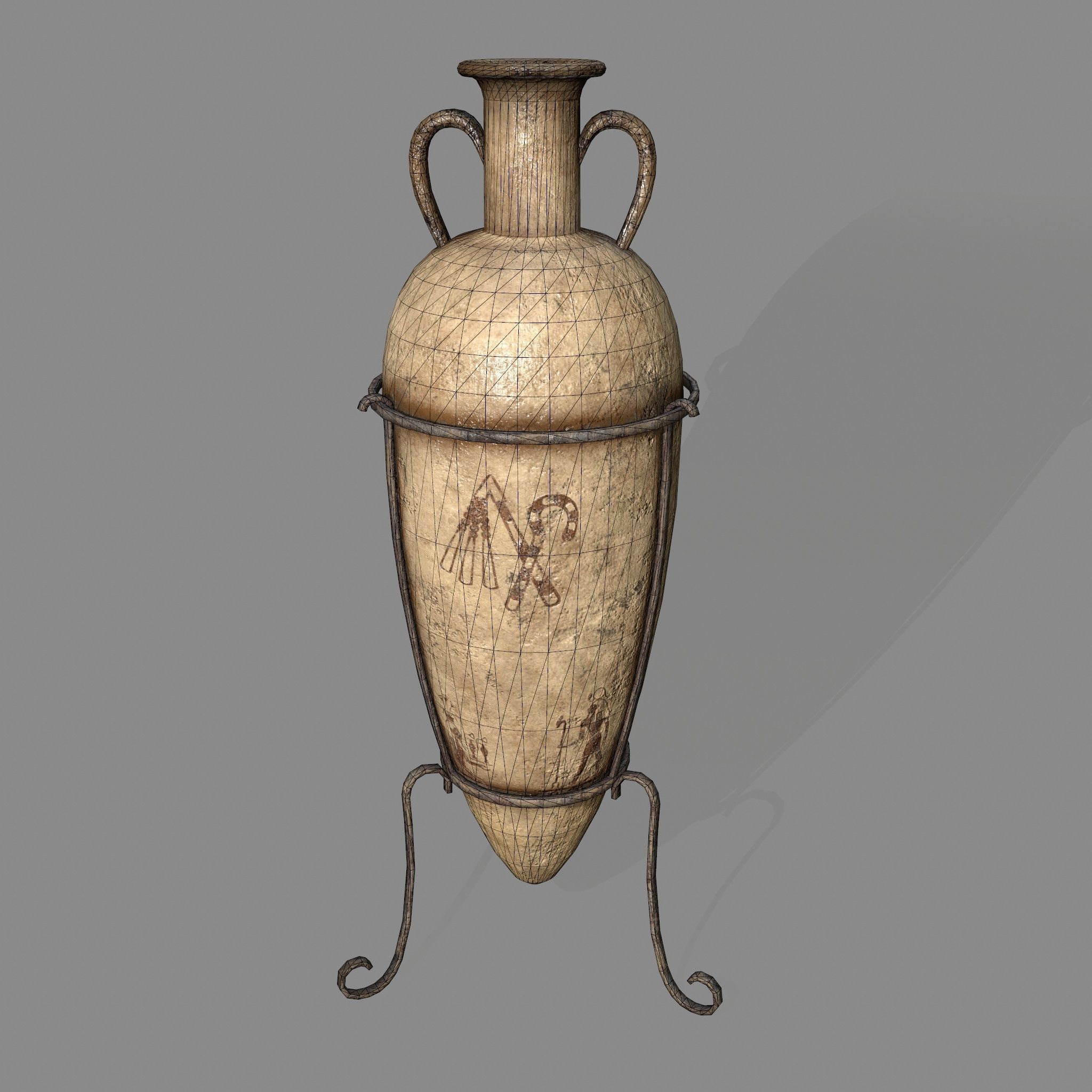 vase 1 greek Low-poly 3D model_8