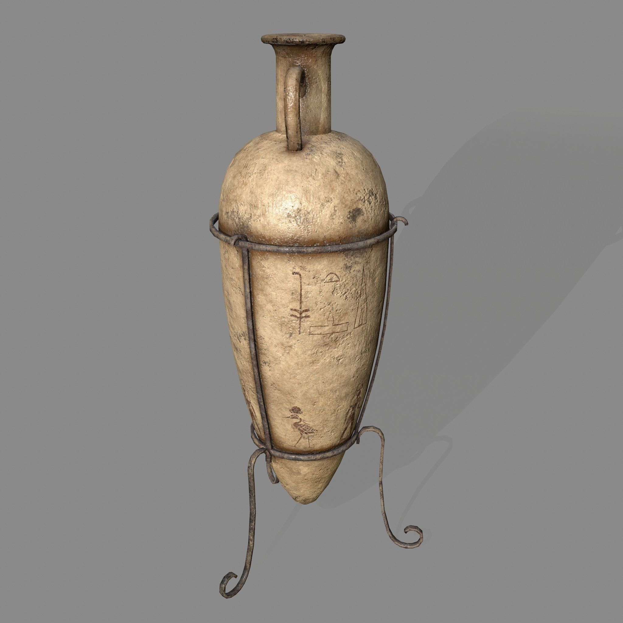 vase 1 greek Low-poly 3D model_5