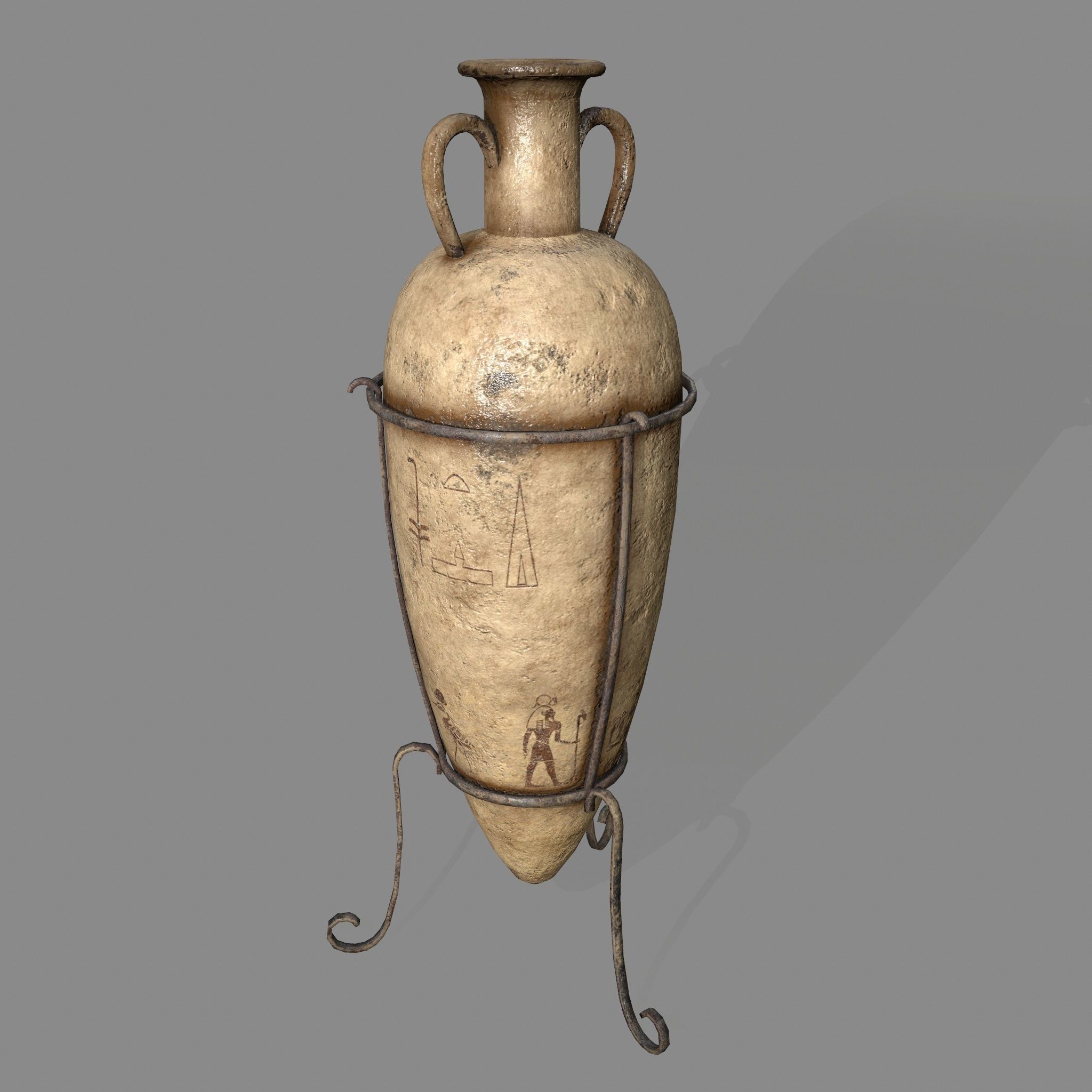 vase 1 greek Low-poly 3D model_4