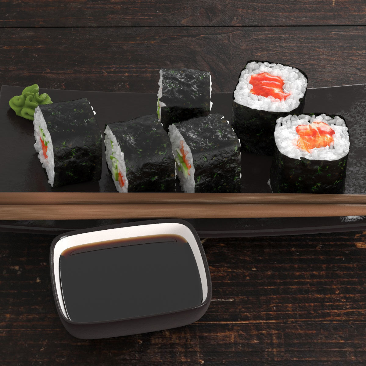 Sushi 3D model_5