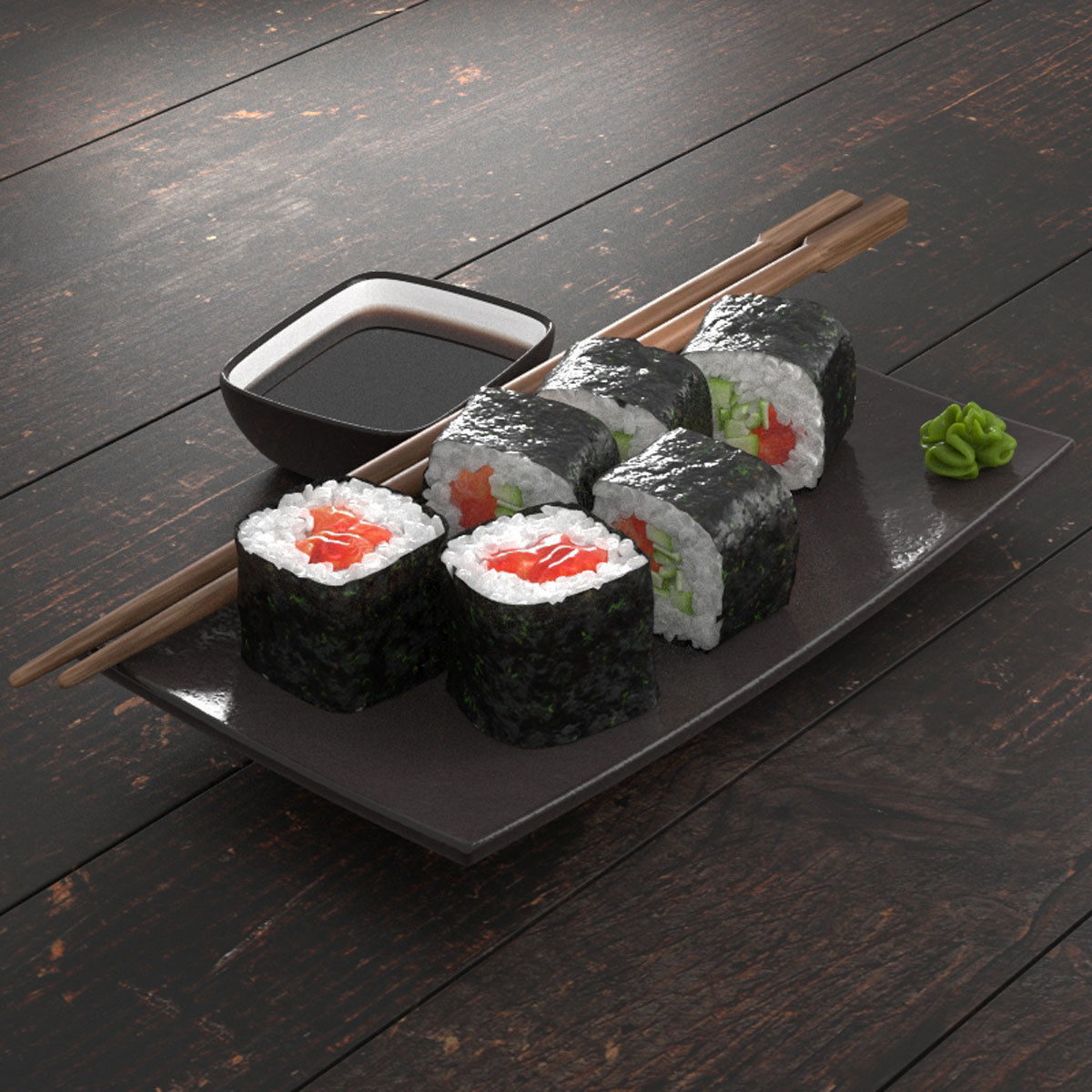 Sushi 3D model_3