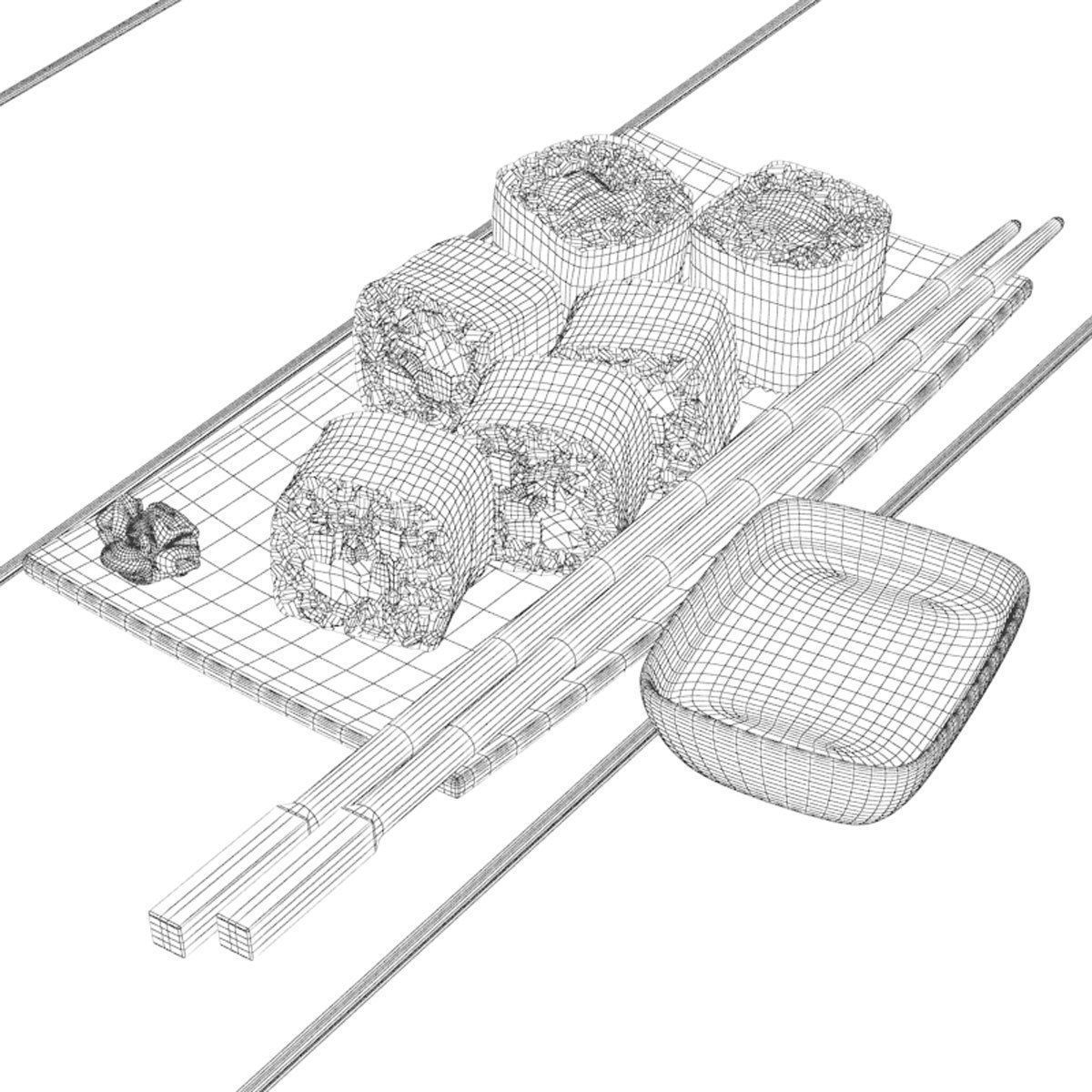 Sushi 3D model_4
