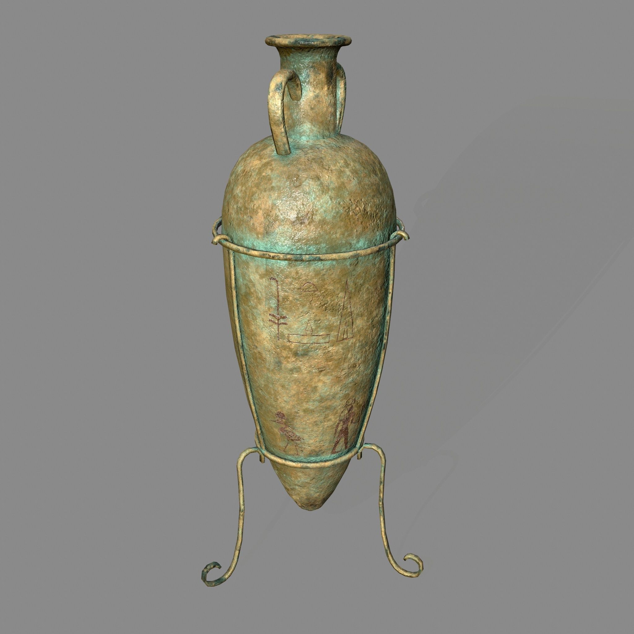 vase 2 greek Low-poly 3D model_5