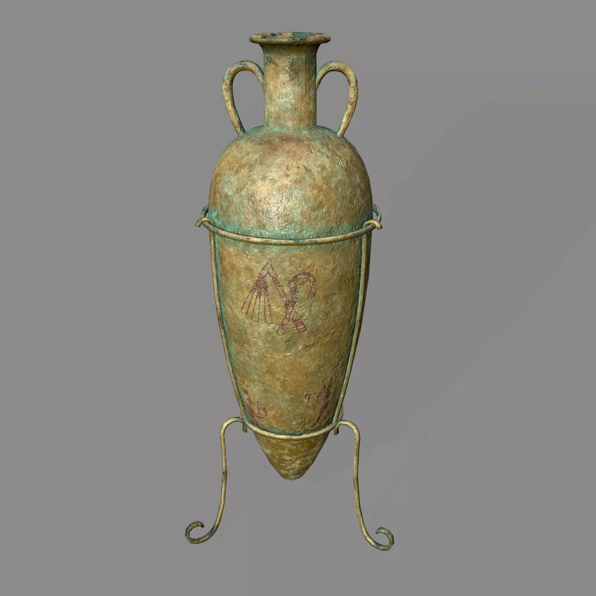 vase 2 greek Low-poly 3D model_0
