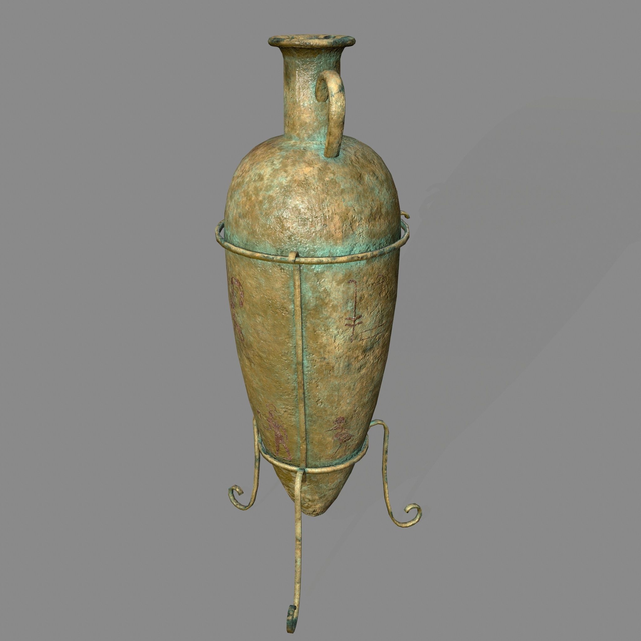 vase 2 greek Low-poly 3D model_6