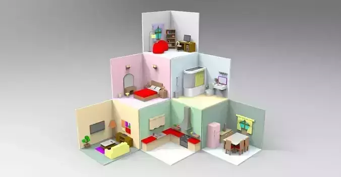 Isometric Home Interior