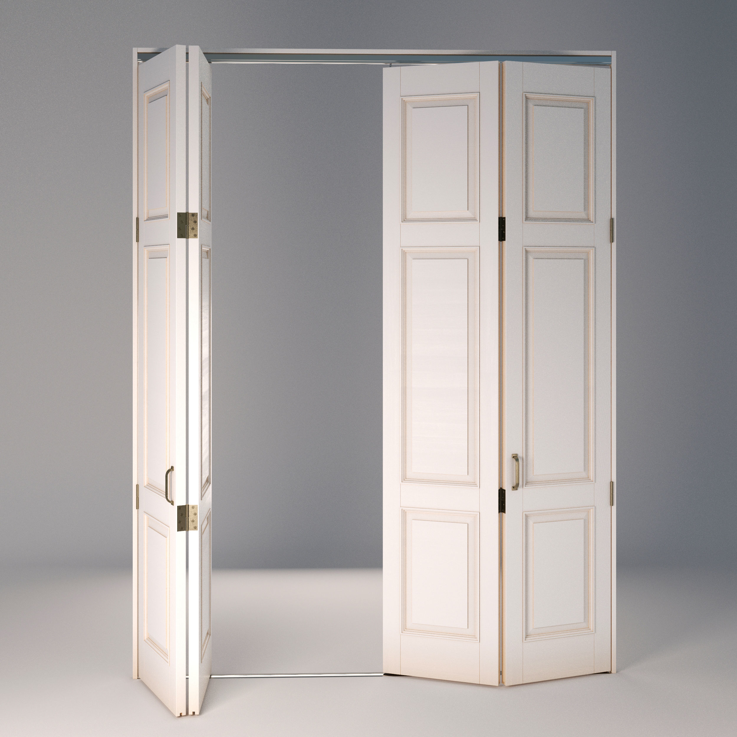 Folding door 3D model_2