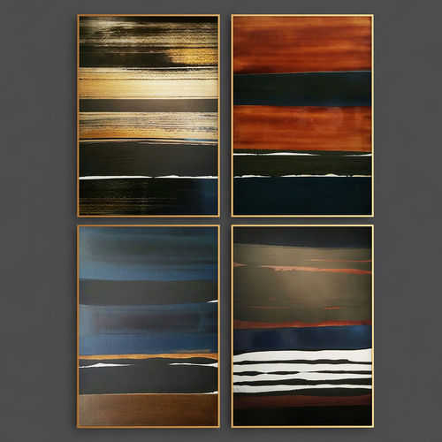 Abstract bild brown painting 3D model