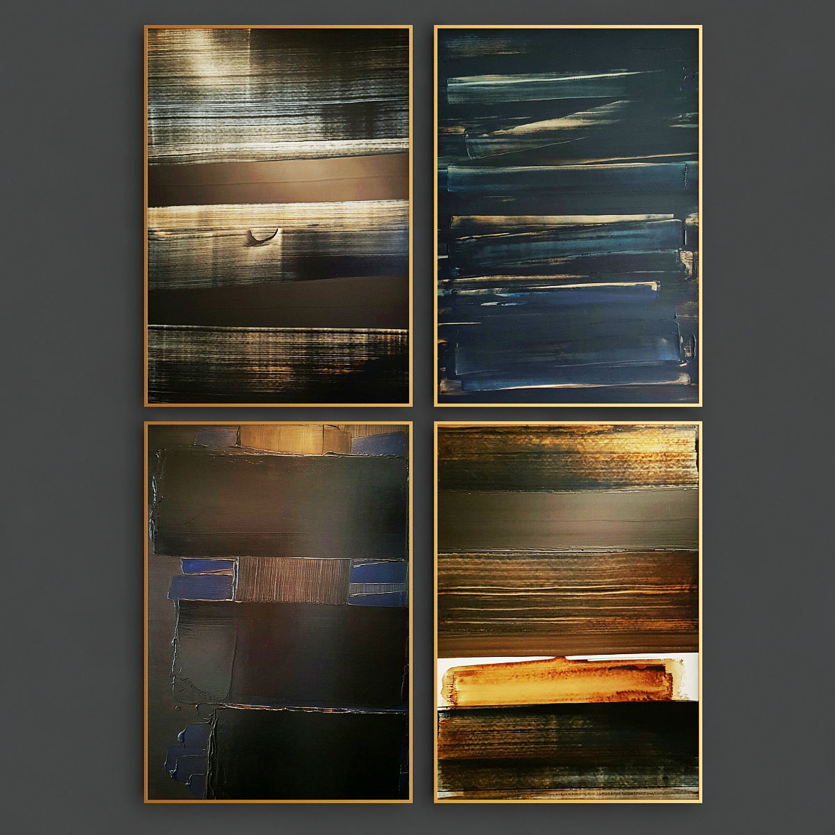 Abstract bild brown painting 3D model_2