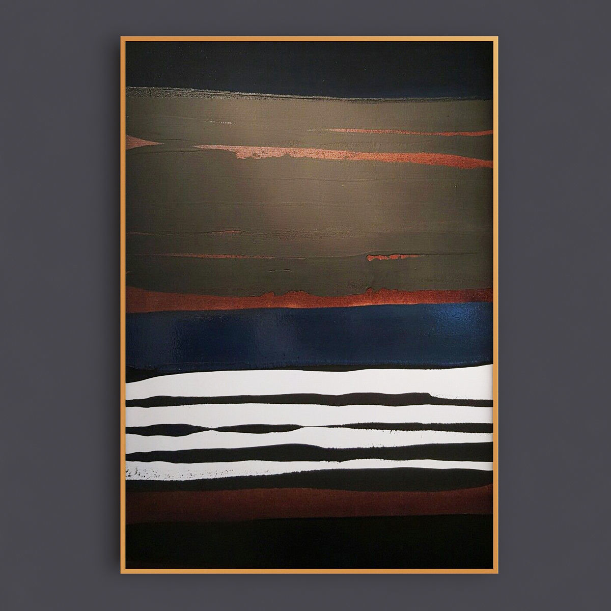 Abstract bild brown painting 3D model_1