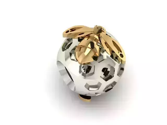 honey and bee charm ball 3D print model