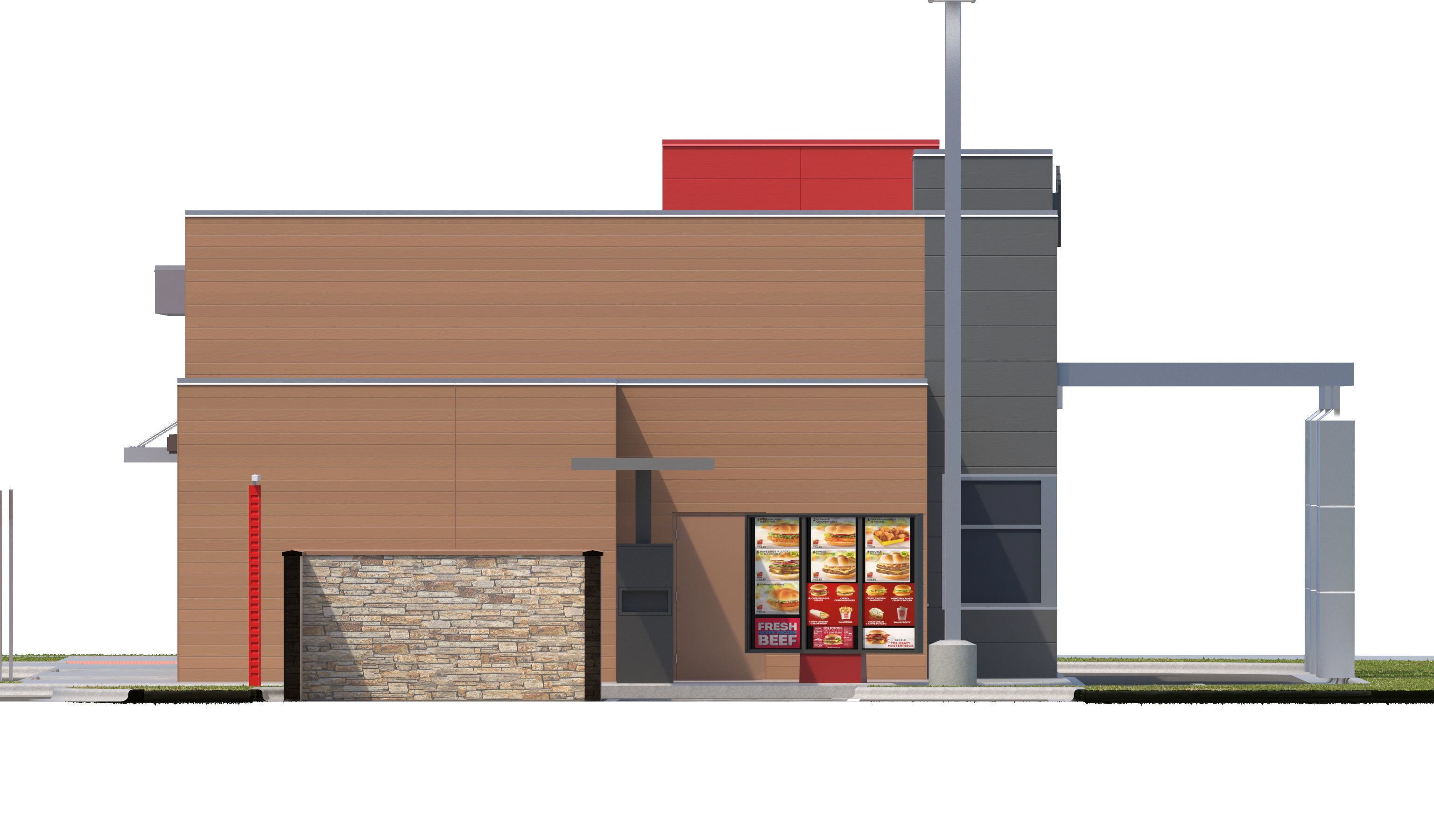 Retail-046 Wendys-003 With Site 3D model_19