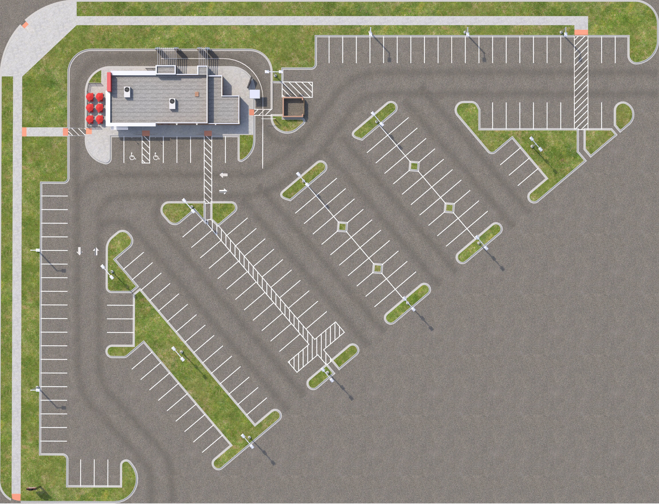 Retail-046 Wendys-003 With Site 3D model_1