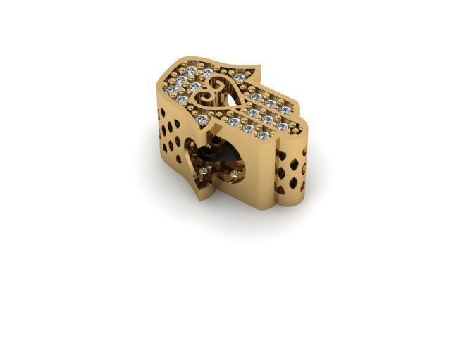 hamsa hand charm ball  3D print model