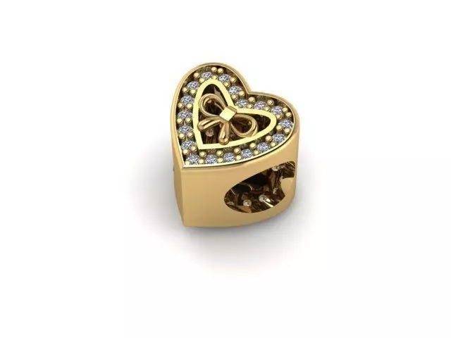 gift from the heart charm ball  3D print model_0