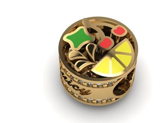 refreshing fruit charm ball  3D print model